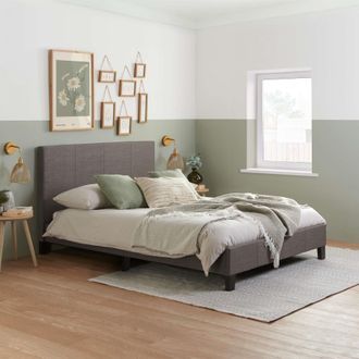 Birlea Bed Frame & Mattress Grey Fabric Sleepsoul Paris | Size: Double