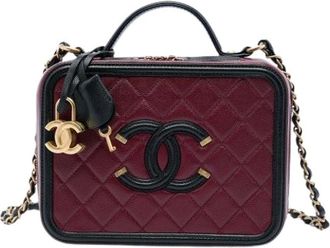 Chanel Pre-owned Filigree Vanity Case - - Pre-owned - Donna - Rosso - ONE SIZE