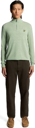 Lyle & Scott Lambswool Blend Quarter Zip Sweater in Cold Mint Marl at Nordstrom, Size Xx-Large
