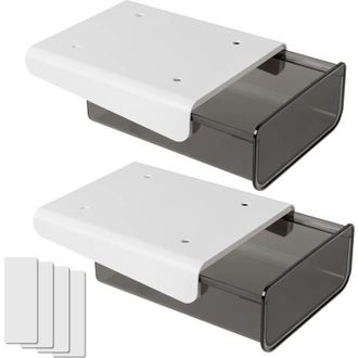 OEM Juego De 2 Cajones Autoadhesivos Para Almacenamiento Debajo De La Mesa, Soluciones De Almacenamiento Para Oficina, Hogar Y Escuela - Crezuo