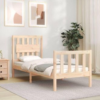 vidaXL Bed Frame without Mattress Small Single Solid Wood Pine vidaXL