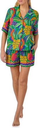 Room Service PJs Print Short Pajamas in Green Multi at Nordstrom, Size X-Large