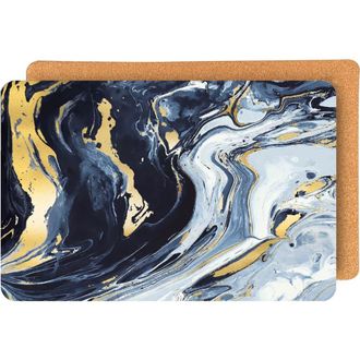 Dainty Home Marble Print Set of 8 Placemats in Blue at Nordstrom Rack