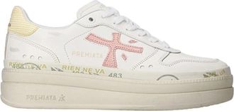 Premiata Micol 8196 - Dames - Sneakers - Wit - 35 EU - Leer - Schoenen