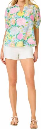 Lilly Pulitzer Brinelle Top In Multi Lilly Garden