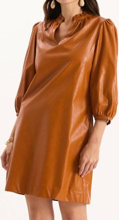 Tyler B&ouml;e Sherri Vegan Leather Dress In Leather Brown