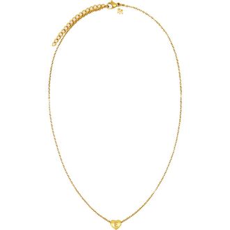 Petit Moments Dainty Heart Initial Pendant Necklace in Gold-E at Nordstrom