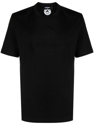 Dsquared2 logo-embossed cotton T-shirt - Black