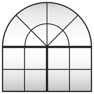 Berkfield Home Wall Mirror Black 80x80 cm Arch Iron