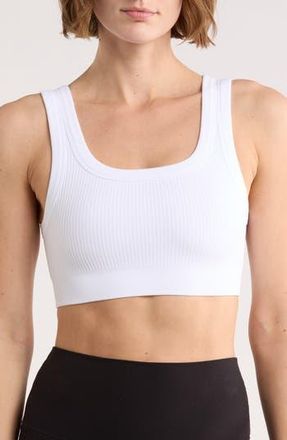 Zella Seamless Square Neck Bra in White at Nordstrom Rack, Size X-Large