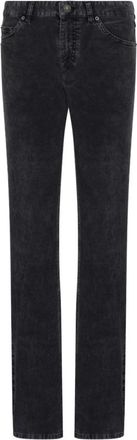 Isabel Marant Logo Patch Corduroy Broek - Dames - Regular Fit Jeans - Zwart - XS - Jeans