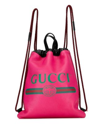 Gucci 2016-2023 Logo Drawstring backpack - Pink