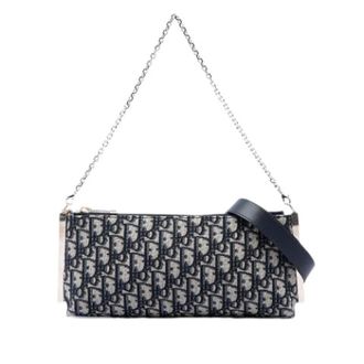 Dior Pre-owned Canvas Satchel - Dames - Pre-owned - Blauw - Maat: ONE Size Leer