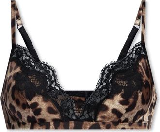 Dolce & Gabbana Zachte BH van satijn - Dames - BHs - Veelkleurig - XL - Satijn - Ondergoed
