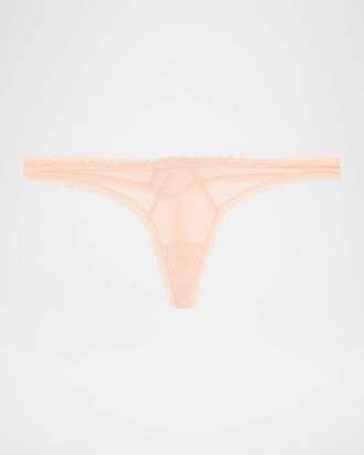 Kiki De Montparnasse Dahlia Scalloped Lace Thong