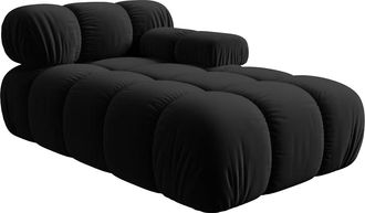 MICADONI Modulare Chaiselongue Bellis mit Armlehne rechts - Samtbezug