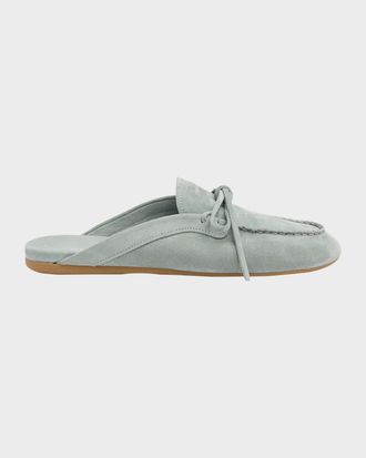 Miu Miu Sabot Suede Moccasin Mules
