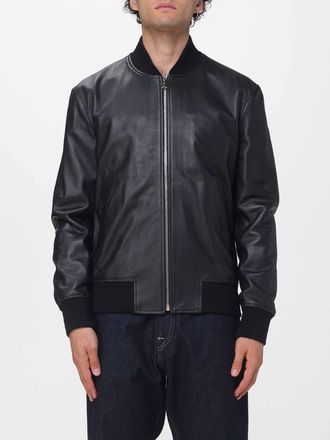 Paul Smith Bomber in pelle di agnello liscia con chiusura a zip
