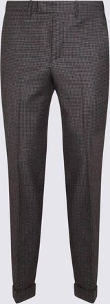 Pantaloni Torino Burgundy Wool Pants