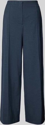 Mos Mosh Wide Leg Stoffhose mit fixierten B&uuml;gelfalten Modell Nila Roy in Rauchblau, Gr&ouml;&szlig;e 40