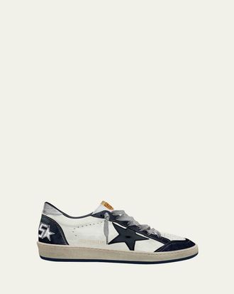 Golden Goose Mens Ball Star Leather Low-Top Sneakers