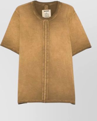 Uma Wang t shirt washed effect front seam detail