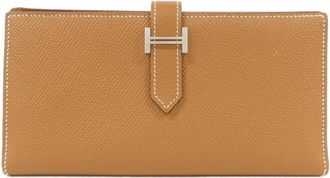 Herm&egrave;s Brown Epsom Leather Long Wallet (Bi-Fold) (Pre-Owned)