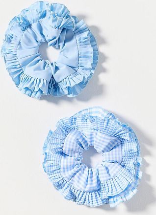 Anthropologie Gingham Hair Scrunchies, Set of 2