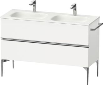 Duravit Duravit - Sivida Mueble Bajo Lavabo, 2 Cajones, Tirador Cromado