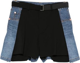 sacai Denim-panel Shorts