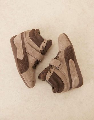 Puma Speedcat - Sneakers con zeppa color tortora-cioccolato-Nero
