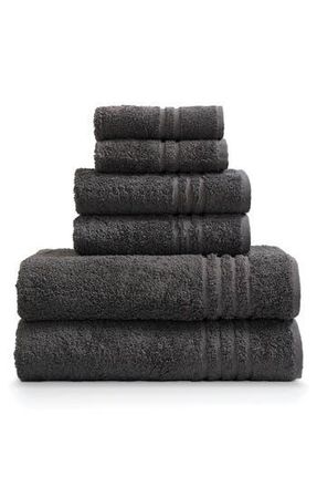 Ella Jayne Home Ella Jayne Face-Hand-Body 6-Piece Towel Set in Charcoal at Nordstrom Rack, Size 6 Piece Set