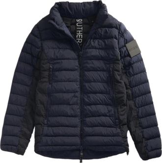 Outhere Ultralichte Blauw Geverfde Verenjas - Heren - Winterjassen - Blauw - L - Jassen