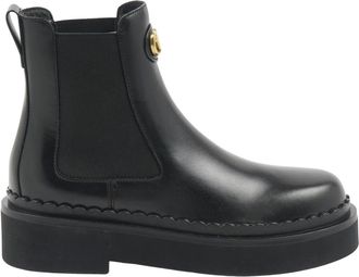 Valentino Chelsea Boots, female, Black, Size: 6 US VLogo Signature Beatles Boots