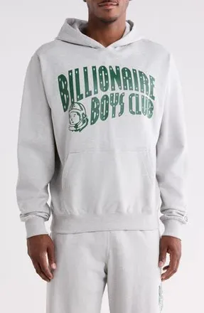 Billionaire Boys Club Curve Cotton Graphic Hoodie in Heather Grey at Nordstrom Rack, Size Xxx-Large