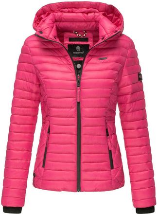 Marikoo dames gewatteerde jas Samtpfote met afneembare capuchon & ribboorden