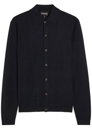 Emporio Armani Wool Cardigan - Navy - Xxl