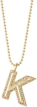 BaubleBar Arianna Initial Pendant Necklace in Gold K at Nordstrom Rack