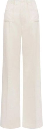 Philosophy di Lorenzo Serafini Wide Trousers, female, White, Size: 2XS Diagonal Canvas Trousers
