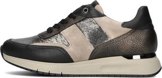 Gabor Bronzen Lage Sneakers voor Vrouwen - Dames - Sneakers - Veelkleurig - 38 1/2 EU - Wol - Schoenen
