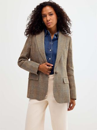 Lauren Ralph Lauren Womens Plaid linen jacket