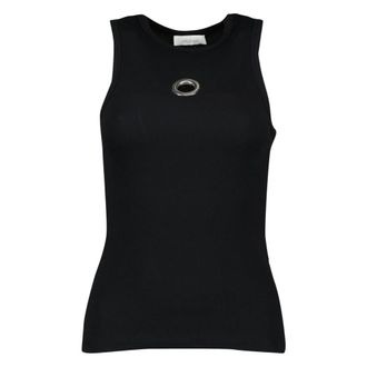 Paco Rabanne Sleeveless Tops, female, Black, Size: L Sleeveless Tops