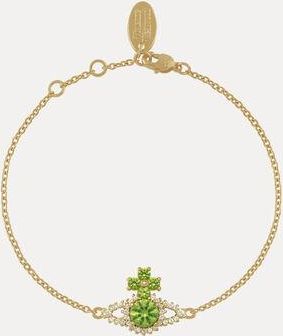 Vivienne Westwood Valentina Orb Bracelet Goldperidot-lime-green-cz Brass Women