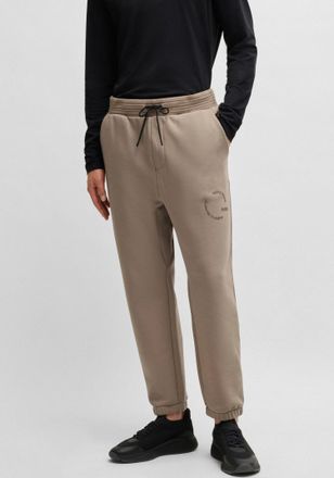 Boss Green by Hugo Boss Sweatpants BOSS GREEN Huggel, Herren, Gr. XXL, N-Gr, braun (light, pastel gr&uuml;n334), Jersey, Obermaterial: 58% Polyester, 39% Baumwolle, 3% Elasthan, u