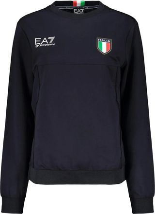 Emporio Armani Felpa in Pile con Logo - - Sweatshirts & Hoodies - Donna - Blu - M