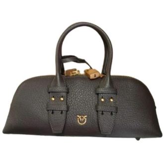 Pinko Bowling Bag - Dames - Handtassen - Bruin - ONE Size - Katoen - Tassen