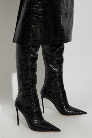 Tom Ford Vertigo Leather Heeled Knee-high Boots, Womens, Black