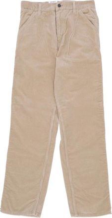 Carhartt Work in Progress Velvet Workwear Broek met Kniepatch - Heren - Straight fit broeken - Beige - W36 - Katoen - Broeken