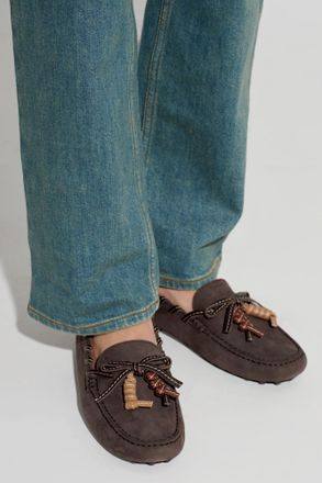 Tod's Leather Moccasins, Womens, Brown