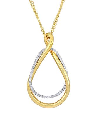 Rina Limor 14K Two-Tone 0.80 Ct. Tw. Diamond Interlocking Pendant Necklace